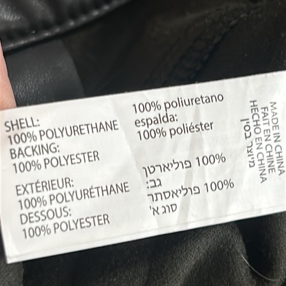 DEX Faux Leather High Waisted Straight Leg Cropped Black Pants Sz 1X - Picture 9 of 17